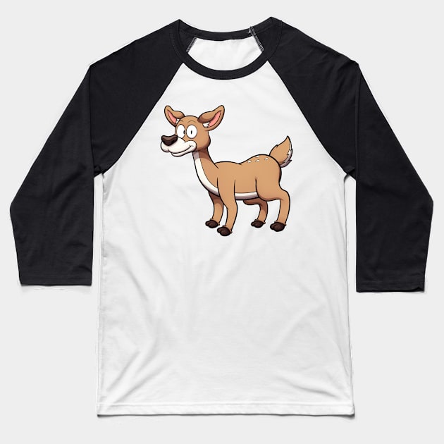 Cute Deer Baseball T-Shirt by TheMaskedTooner